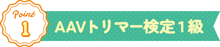 Point1 AAVトリマー検定1級